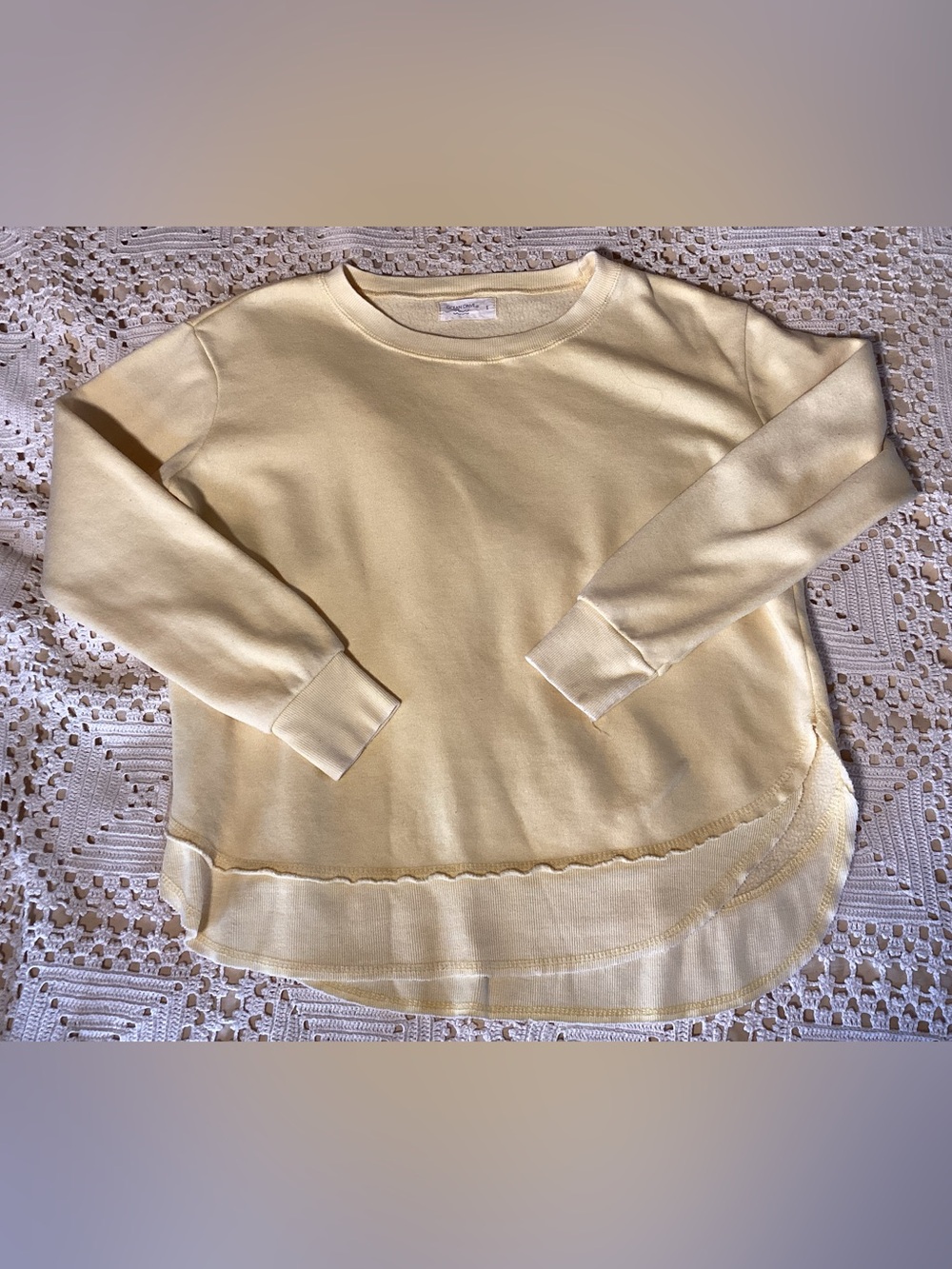 Ocean Drive Pale Yellow Crewneck Sweatshirt